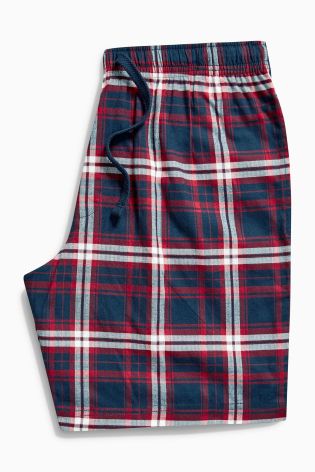 Navy/Red Check Woven Short Set